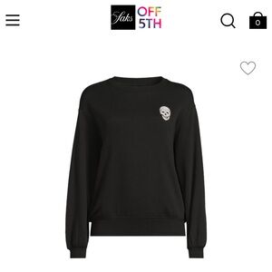 Chaser Embroidered Skull Sweatshirt M